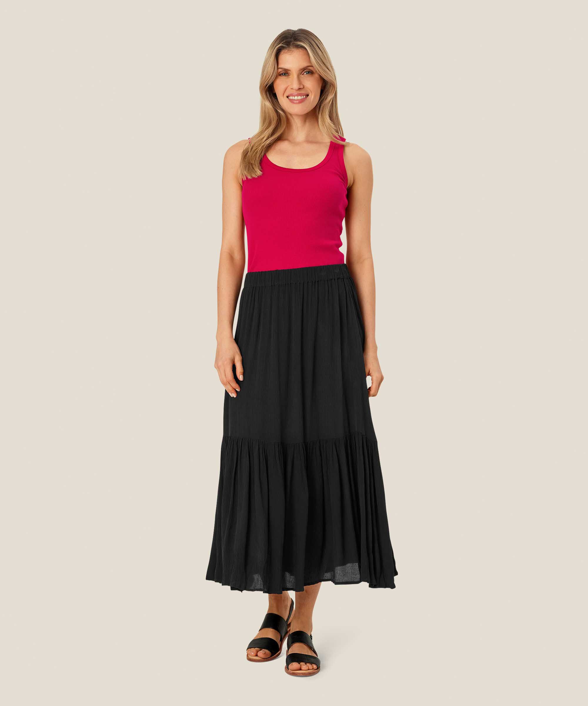 débardeur en coton côtelé, Persian Red