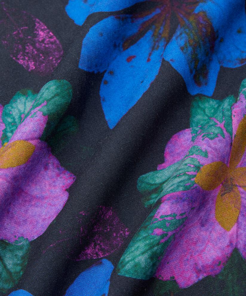 tunique à motif en satin viscose, Wild Aster