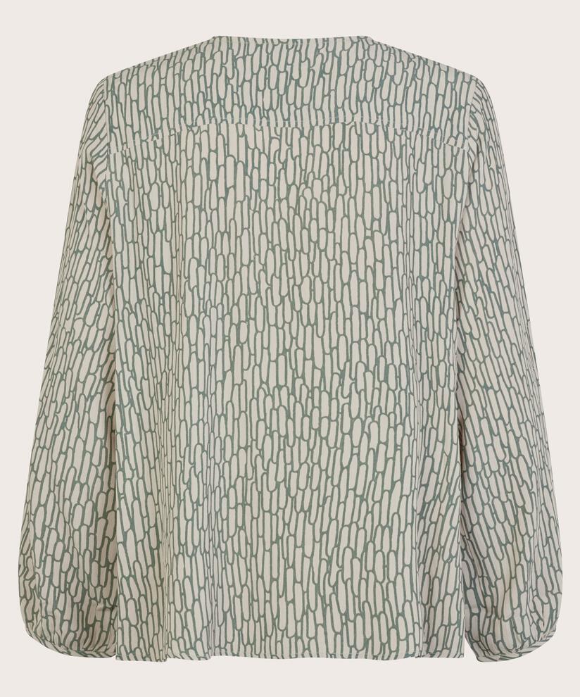 blouse en viscose avec col en V et mollet, Balsam Green