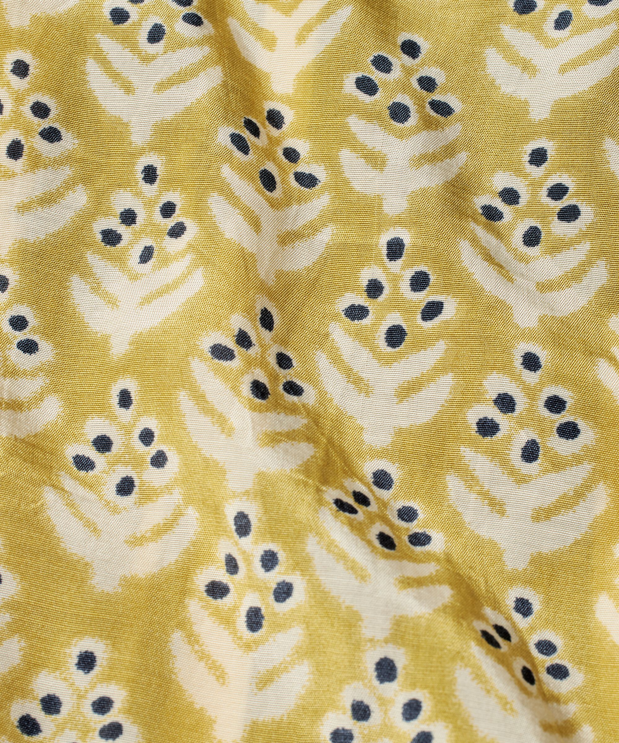 blouse en viscose imprimée avec fente au cou, Burnish Gold