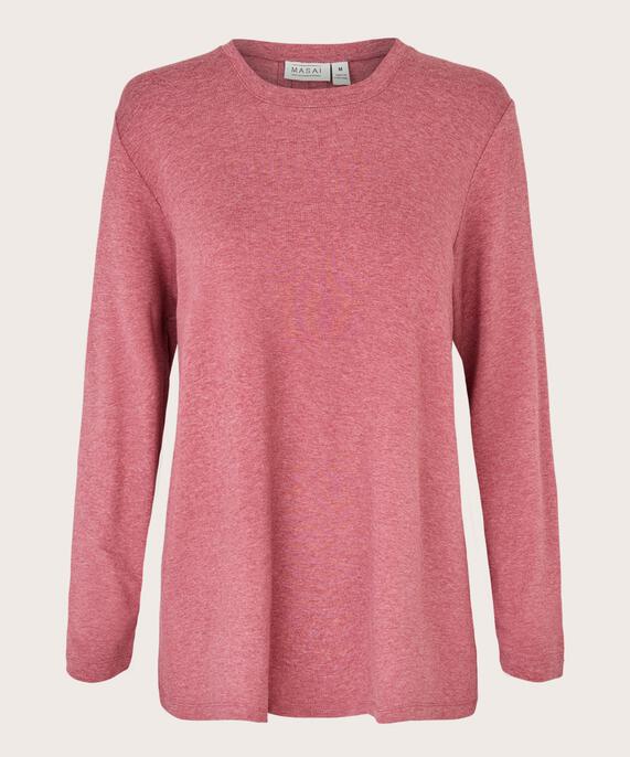 top en jersey avec plis dans le dos, Tawny Port mel.