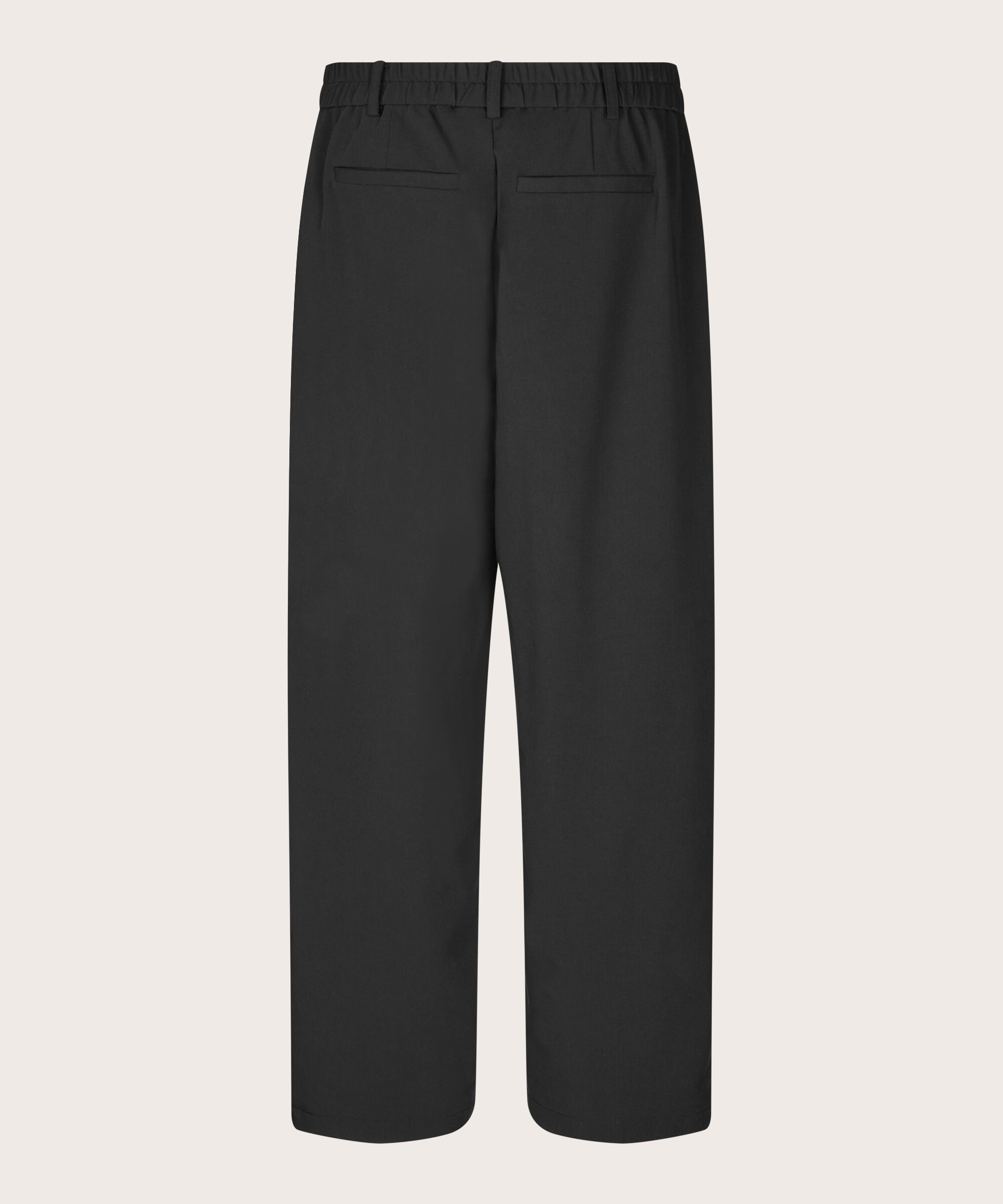 pantalon classique avec plis cousus, Black