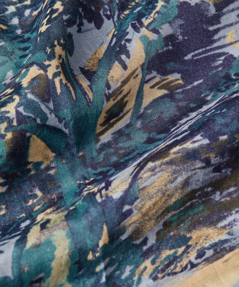 robe en viscose avec col en V et manches trois-quarts, Teal