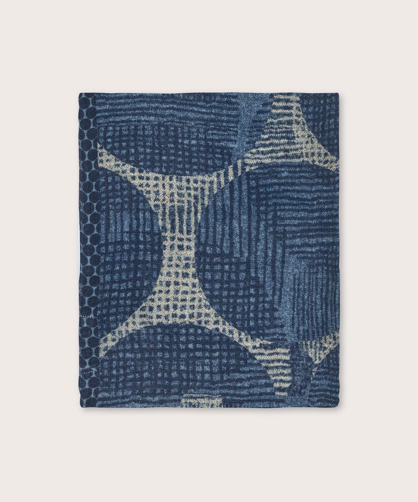 écharpe à motifs bleus en pure laine, Proven Blue