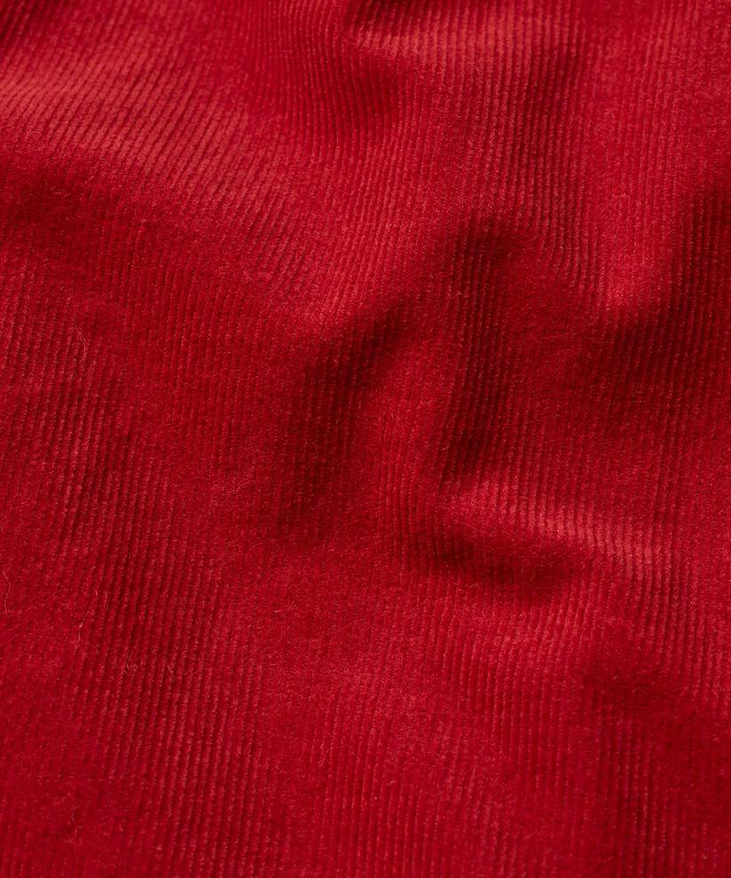 robe chemise en velours à manches 3/4, Red Dahlia