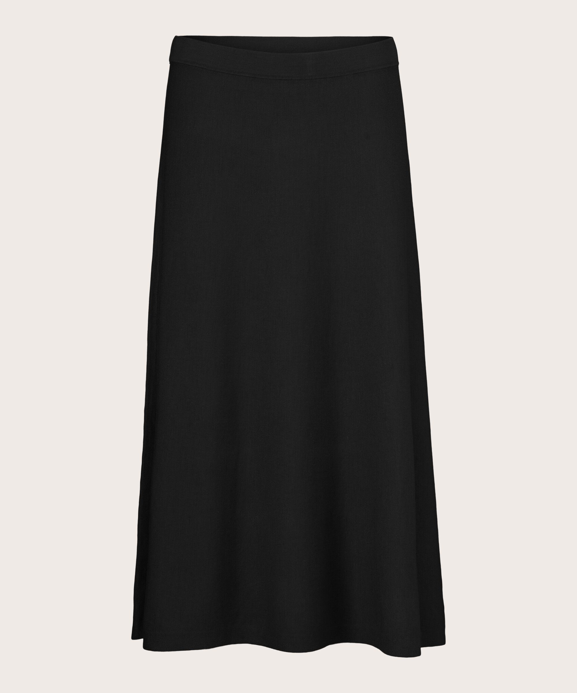 jupe en maille à taille élastique, Black