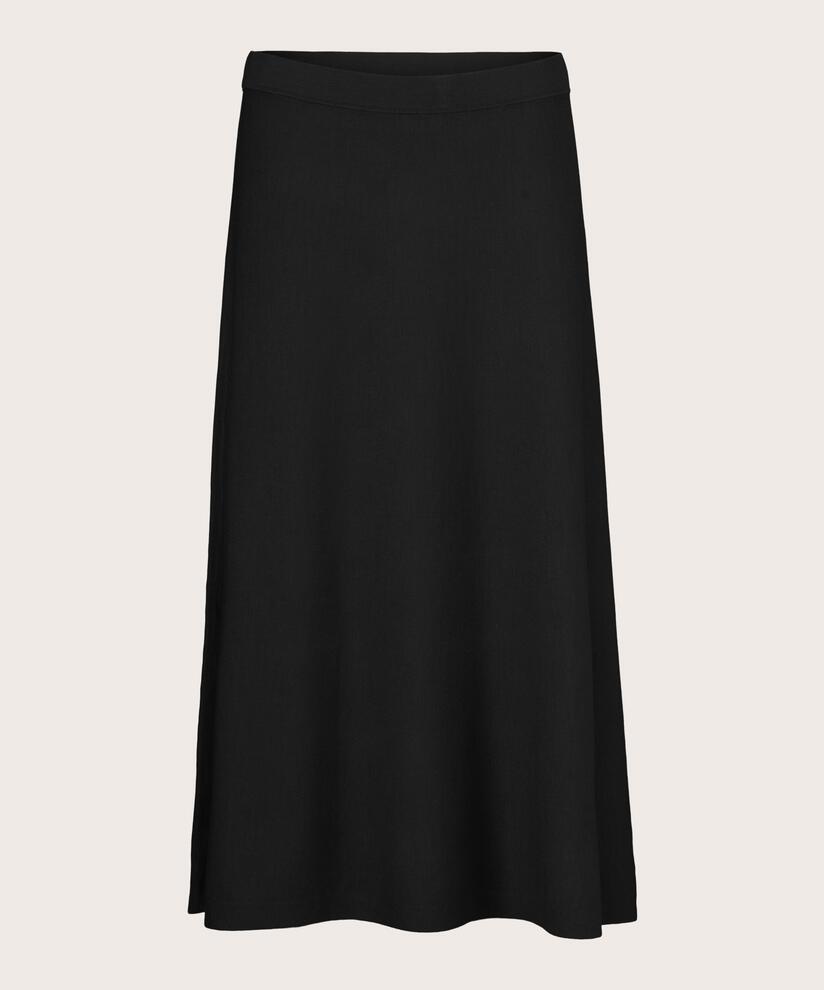 jupe en maille à taille élastique, Black