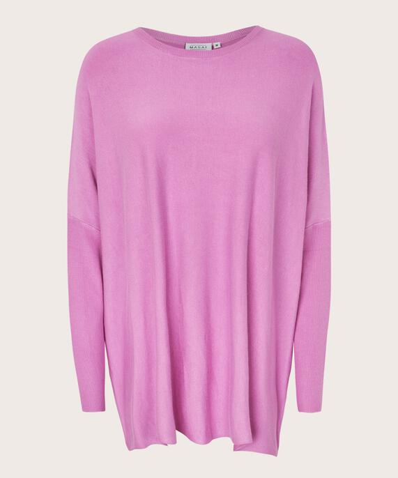 Pull Oversize À Manches Étroites, Opera Mauve