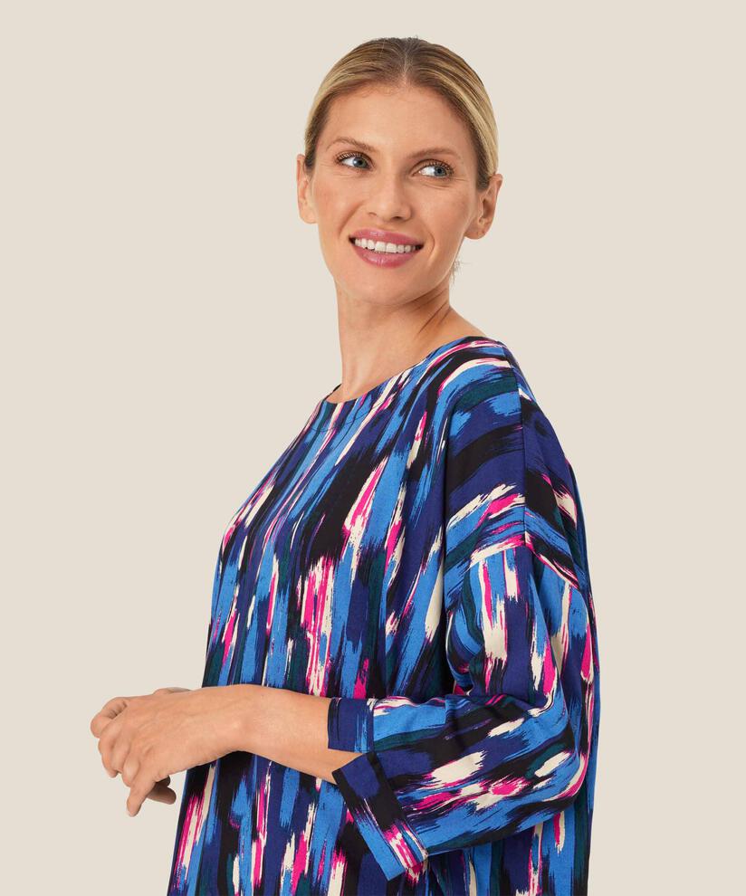Blouse En Viscose À Manches 3/4, Federal Blue