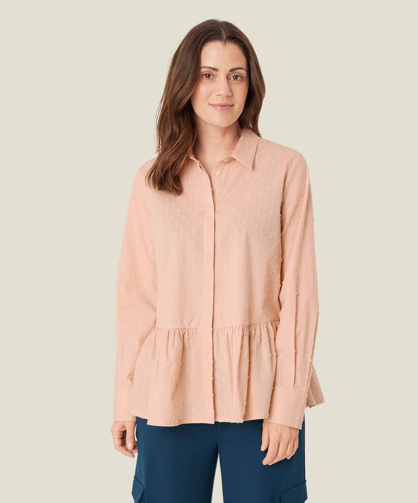 chemise en coton à pois tissés, Shifting Sand