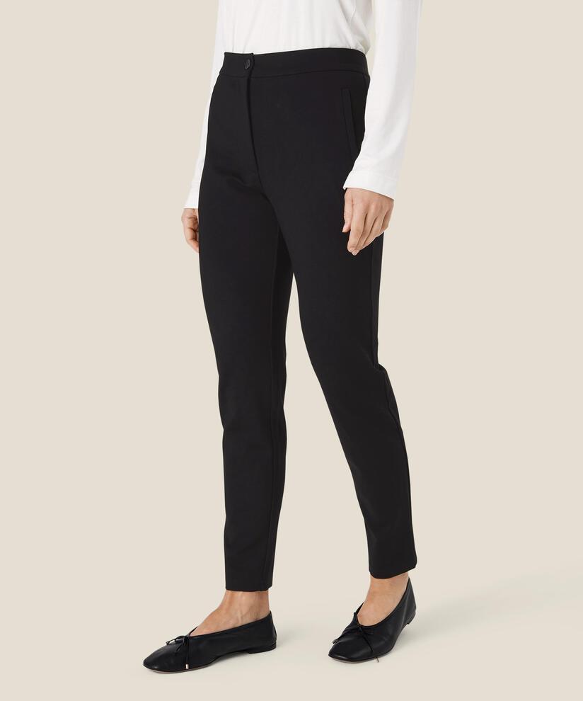 pantalon en jersey lourd avec mollets, Black