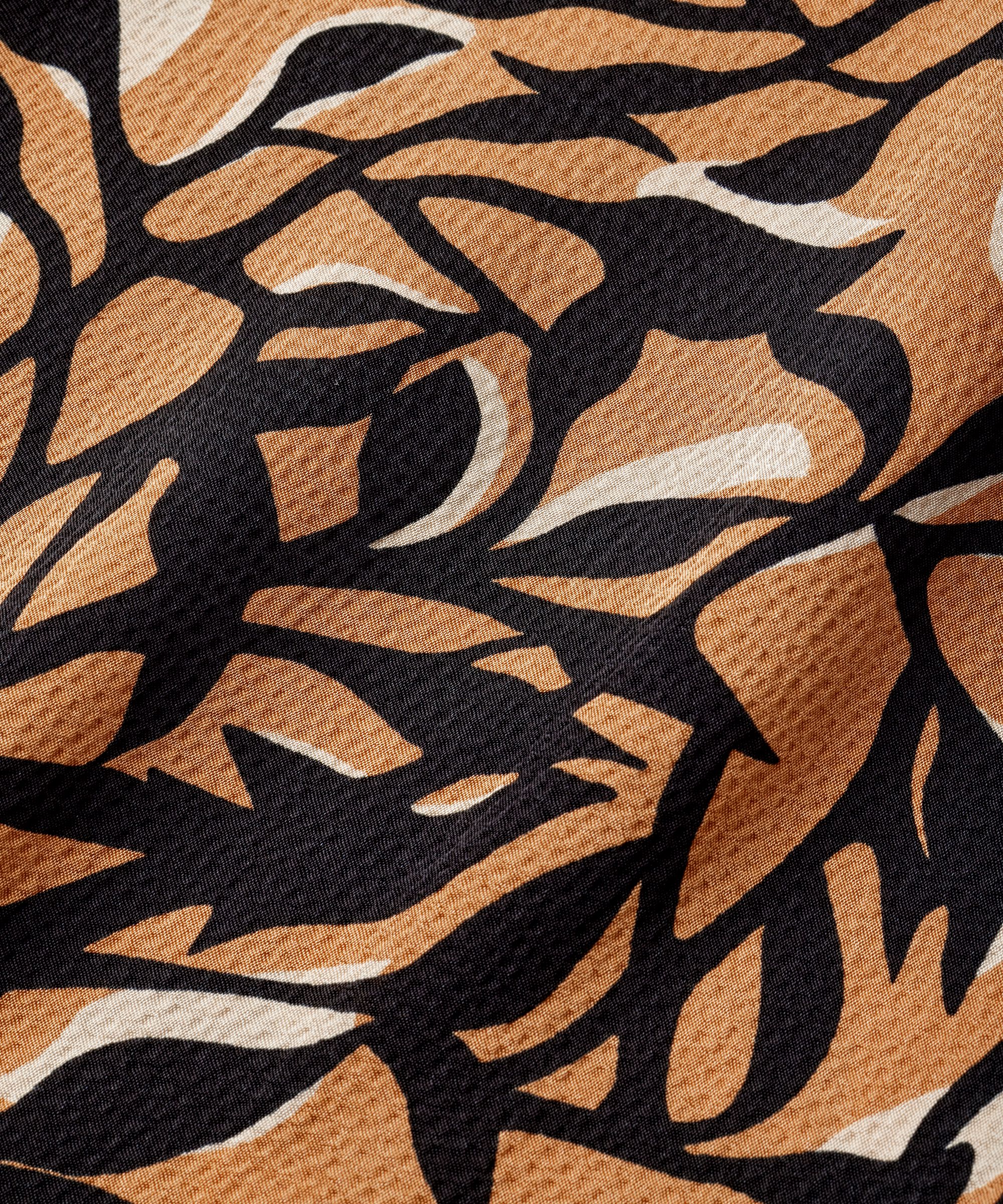 tunique en viscose imprimée à manches longues, Bisquit