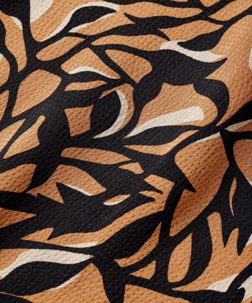 tunique en viscose imprimée à manches longues, Bisquit