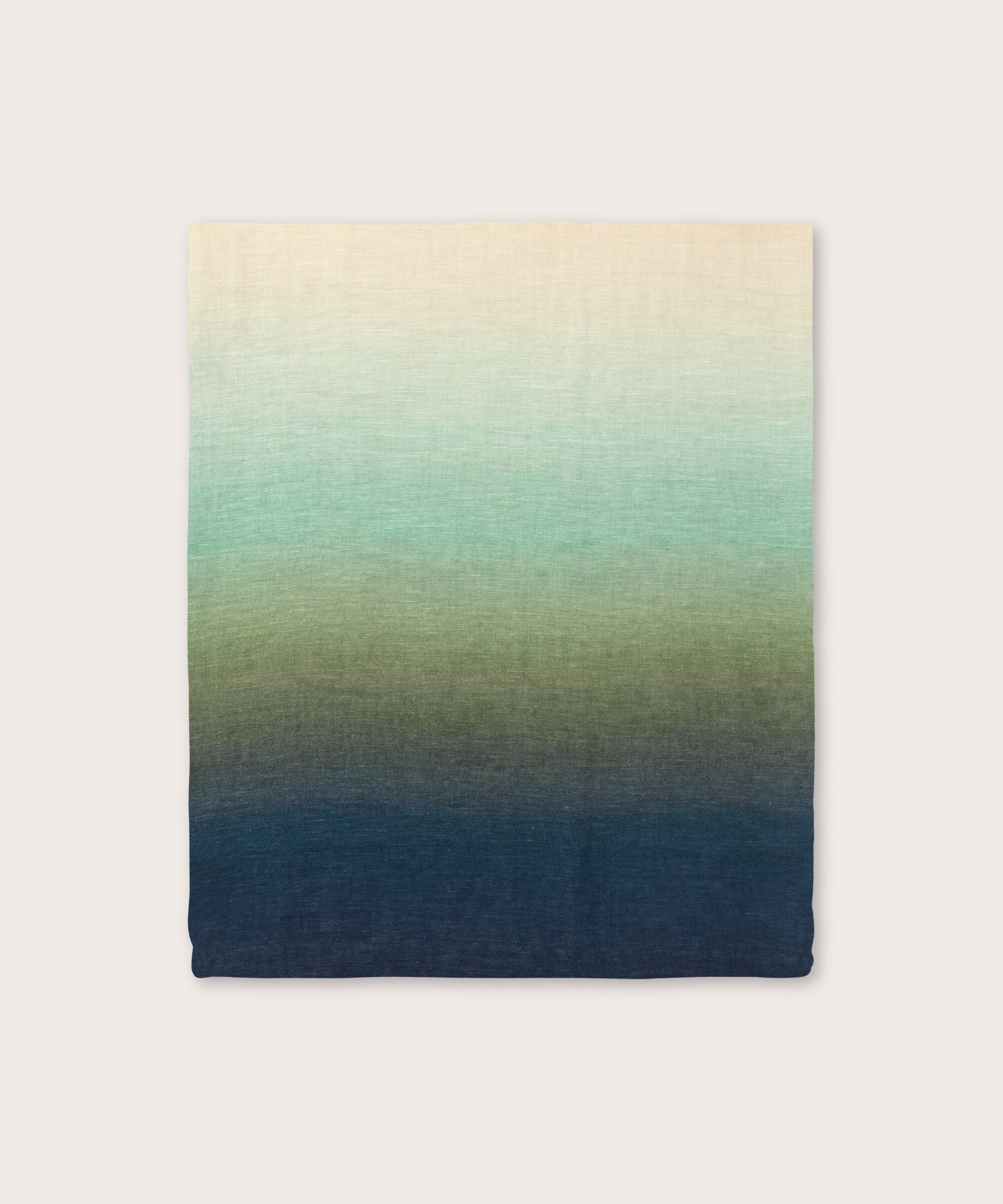 écharpe en mélange de lin à motifs, P. Turquoise