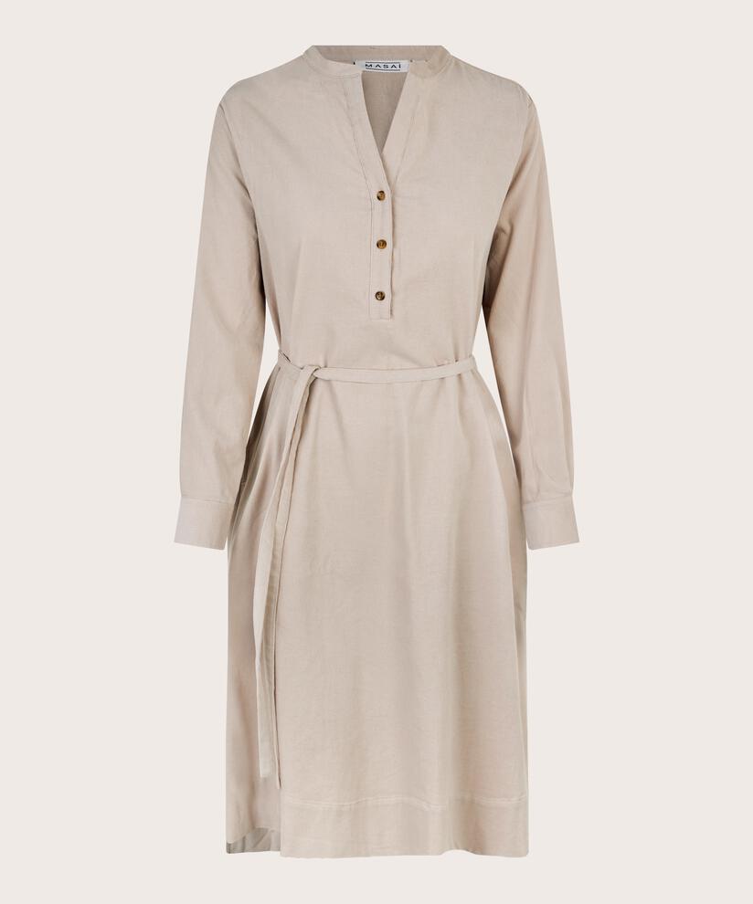 robe chemise en velours à fentes hautes, Silver Cloud