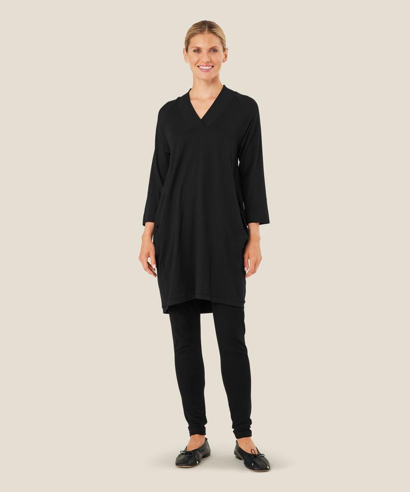 Legging Long En Jersey Doux, Black