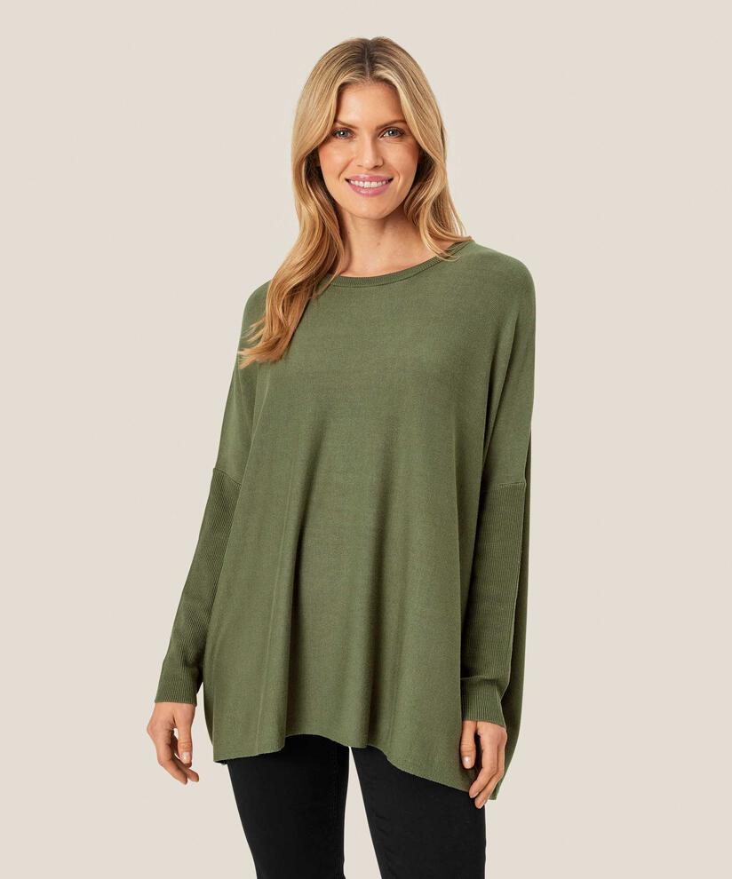 Pull Oversize À Manches Étroites, D. Lichen Green