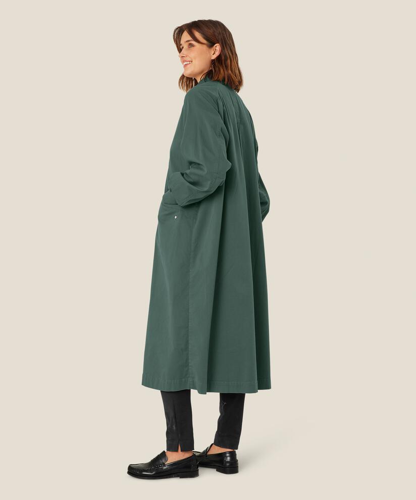 manteau avec fermeture éclair, boutons et ceinture, Balsam Green