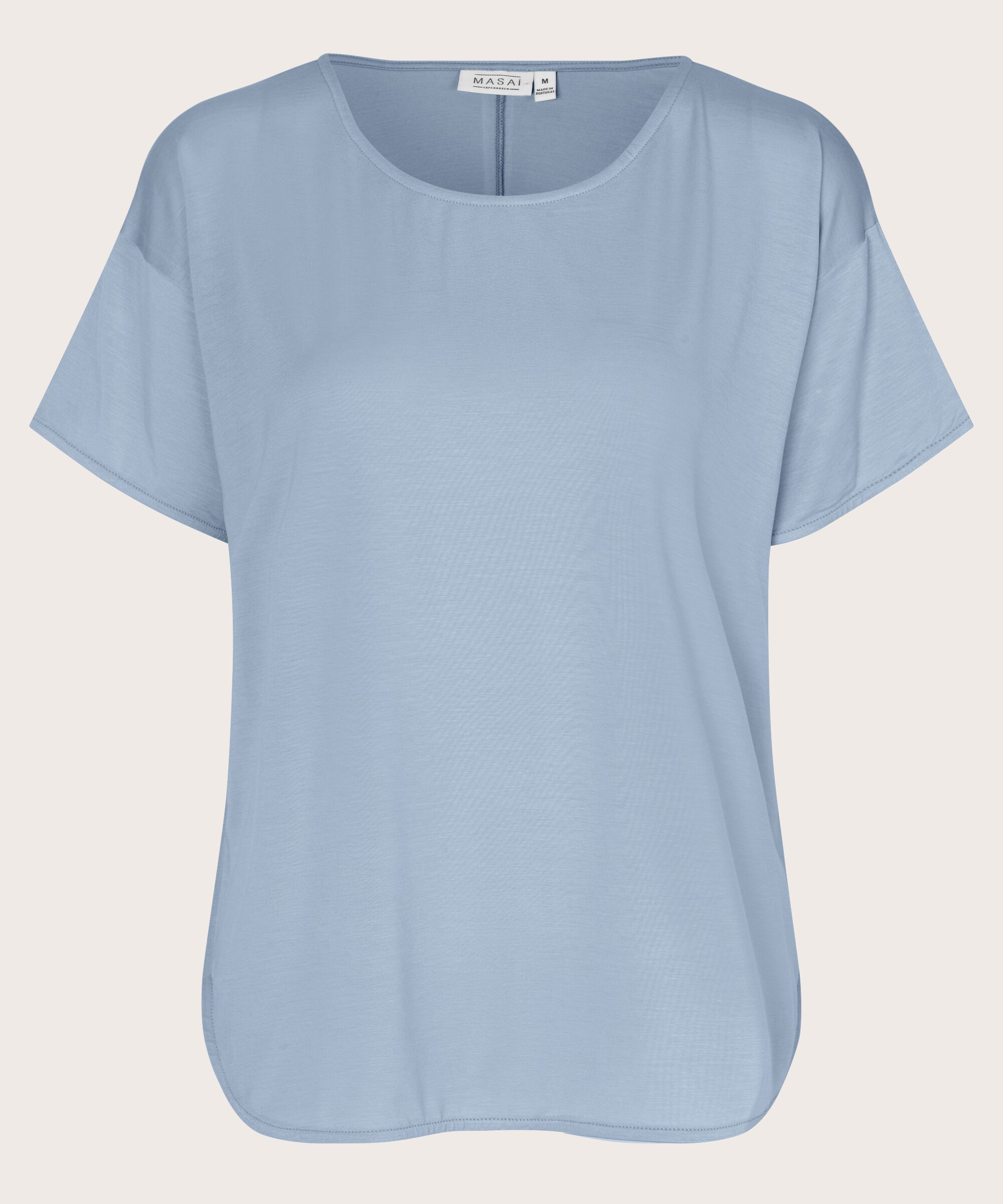 t-shirt fin en lyocell, Blue Fog