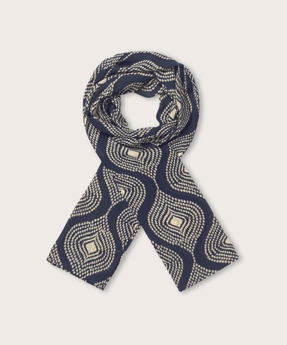 Écharpe En Viscose Imprimée, Mood Indigo