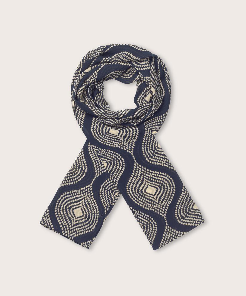 Écharpe En Viscose Imprimée, Mood Indigo