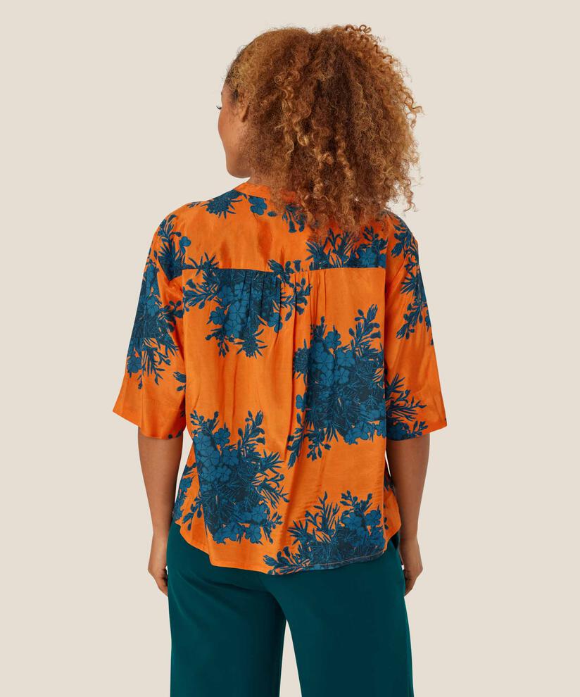 top en viscose avec liens au cou, Russ Orange