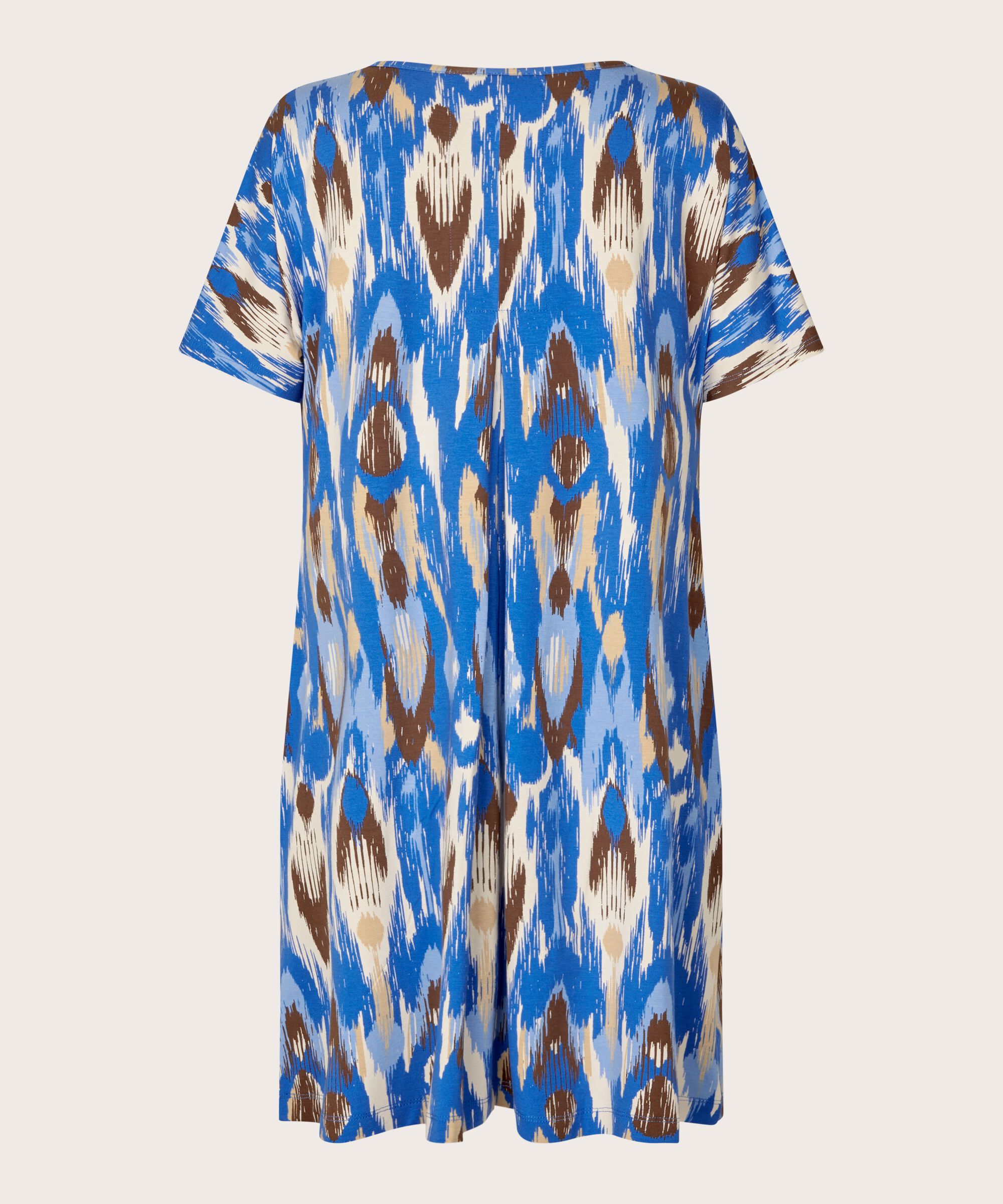 Tunique En Jersey Imprimé Avec Poches Fendues, Nebulas Blue