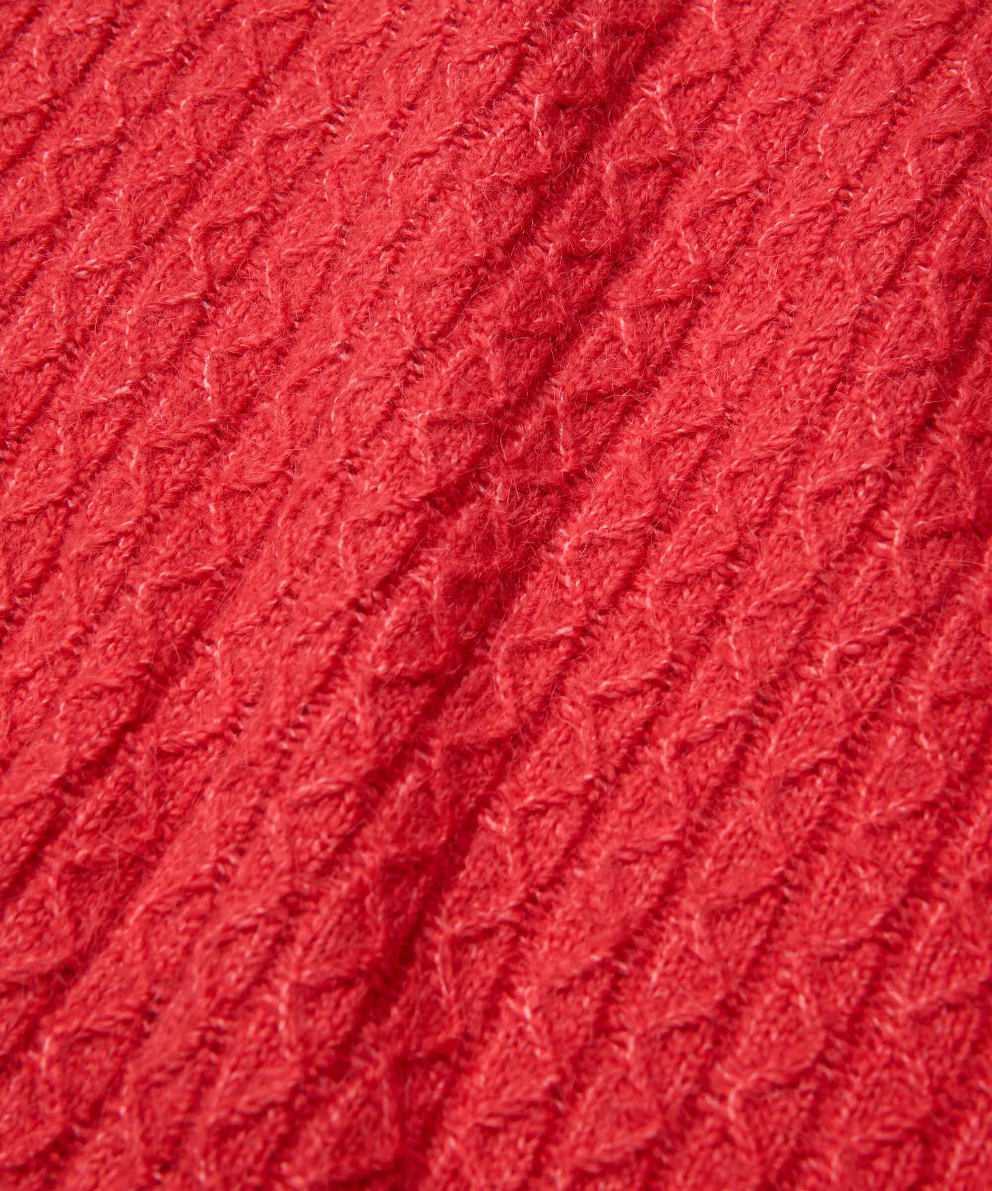 Pull en maille &agrave; la structure subtile, Poinsettia