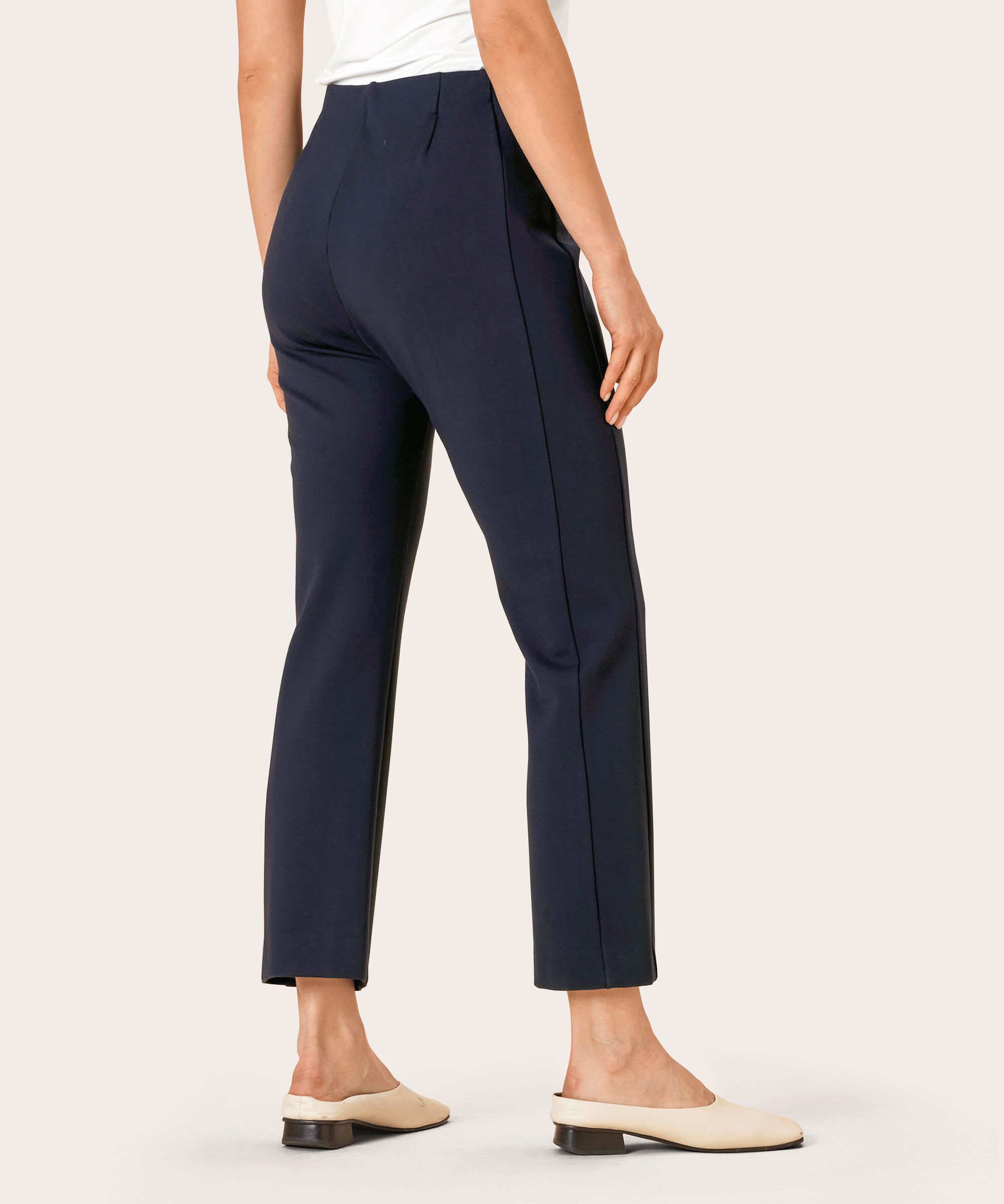 Pantalon Court En Jersey Épais, Navy