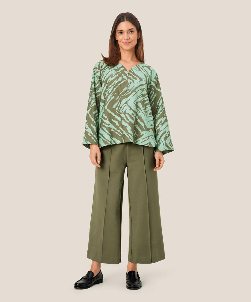 Pantalon En Jersey Épais Avec Poches, D. Lichen Green