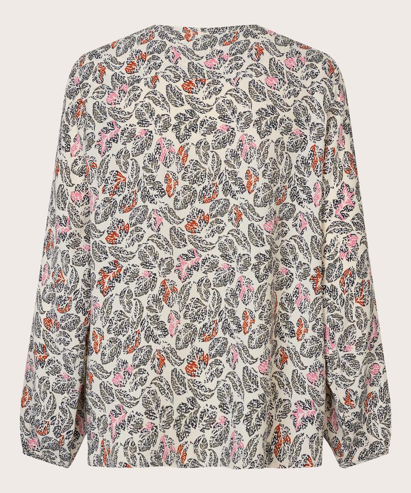 Blouse En Viscose Avec Col En V Et Mollet, Sea Turtle