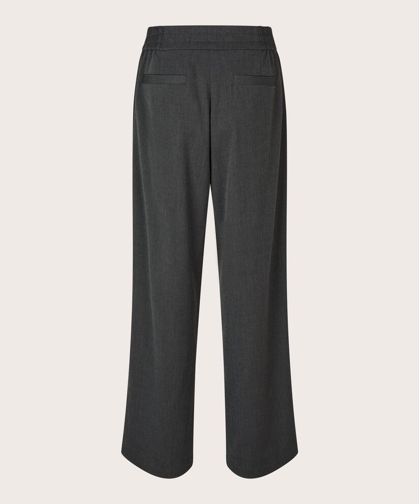 pantalon avec taille élastique et poches arrière passepoilées, D. Grey mel.