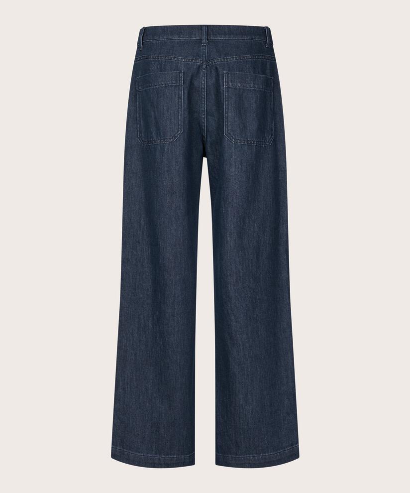 pantalon en denim souple avec paillettes, Dark Denim