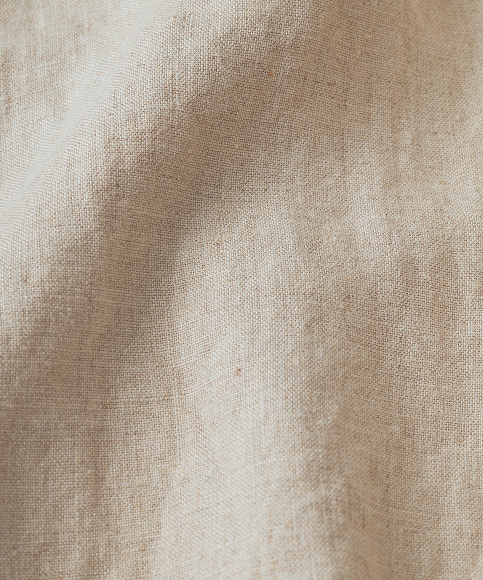 pantalon en lin à jambes larges et taille élastique, Natural