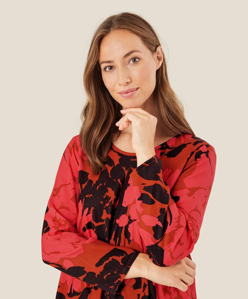 blouse en viscose à col v et manches 3/4, Picante