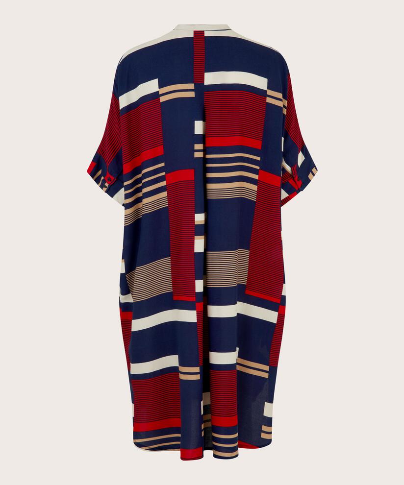 robe avec patte de boutonnage cachée et poches, Maritime Blue