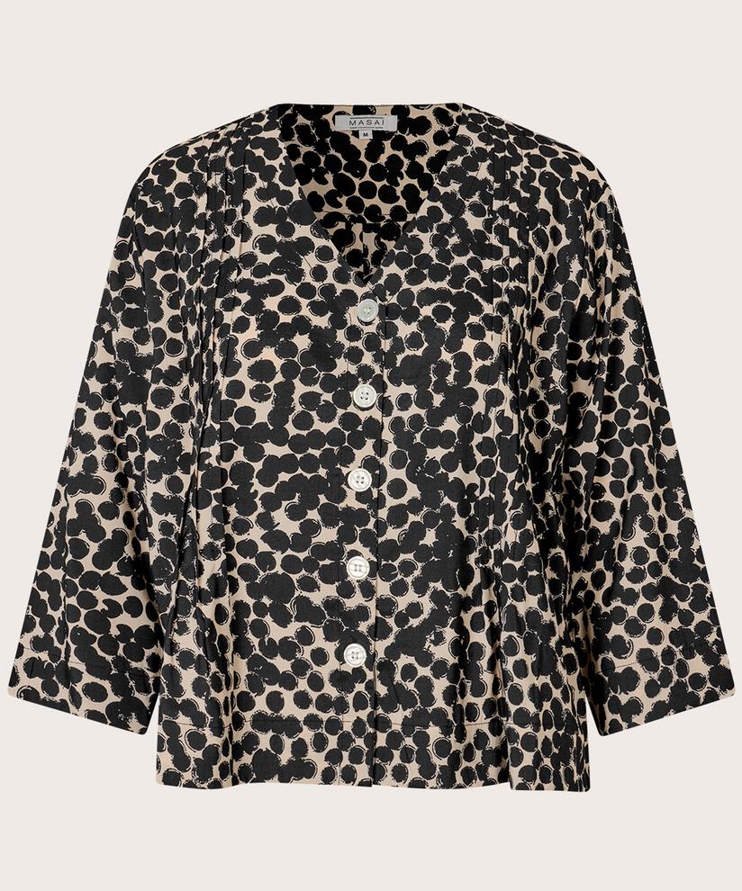 chemise imprimée en viscose à manches trois-quarts, Fog