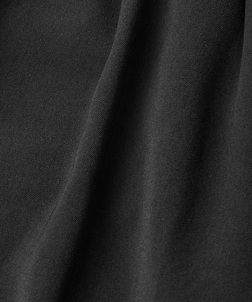 pantalon taille haute avec plis devant, Black