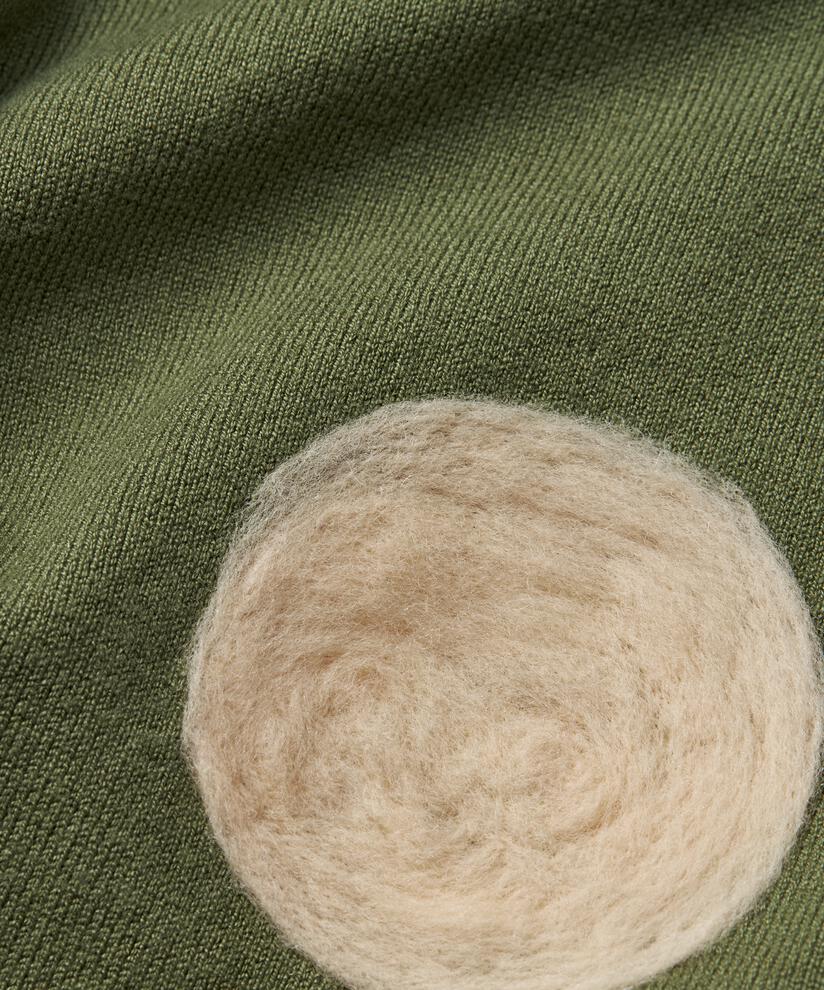 cardigan en maille fine à pois tissés, Loden Green