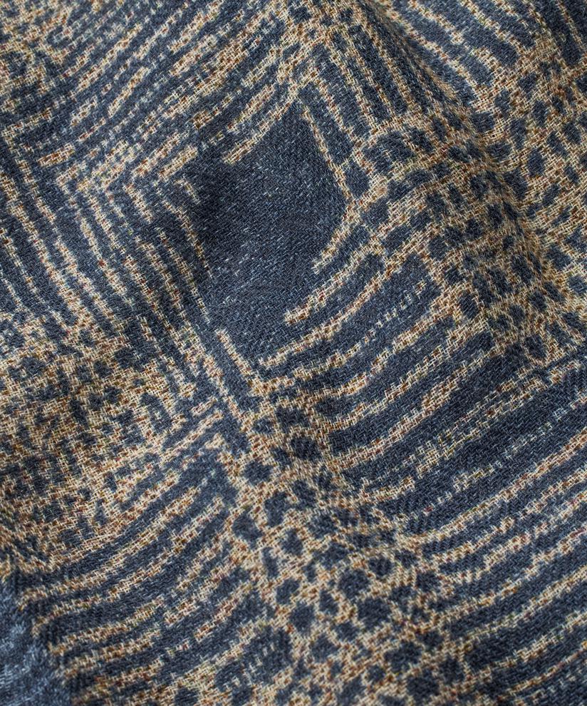 écharpe à motifs bleus en pure laine, Proven Blue