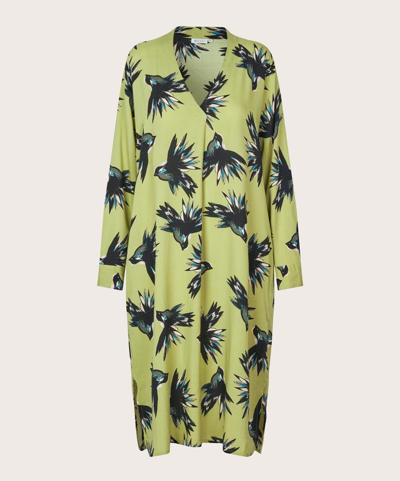 robe en viscose avec poches fendues et fentes latérales, Fern