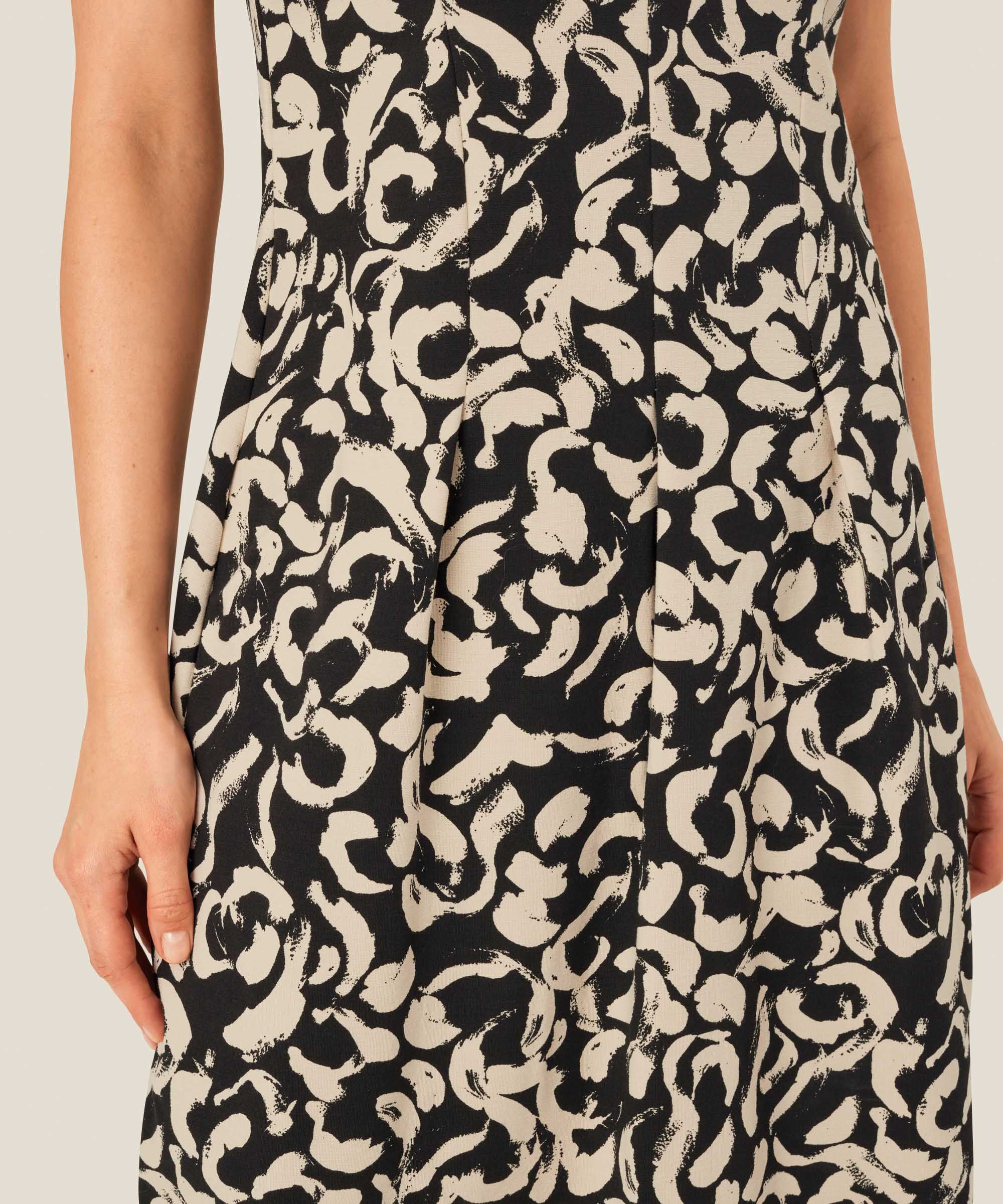 robe ajustée en jersey sans manches, Black