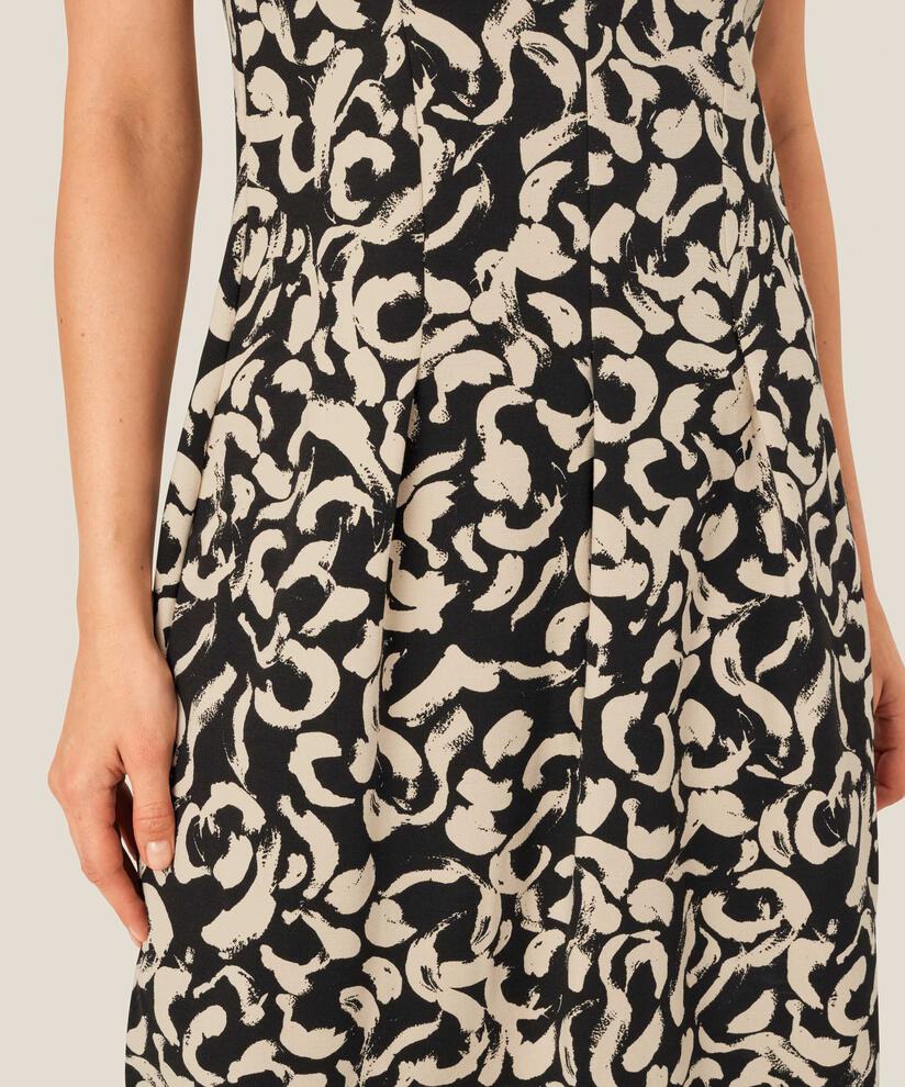 robe ajustée en jersey sans manches, Black