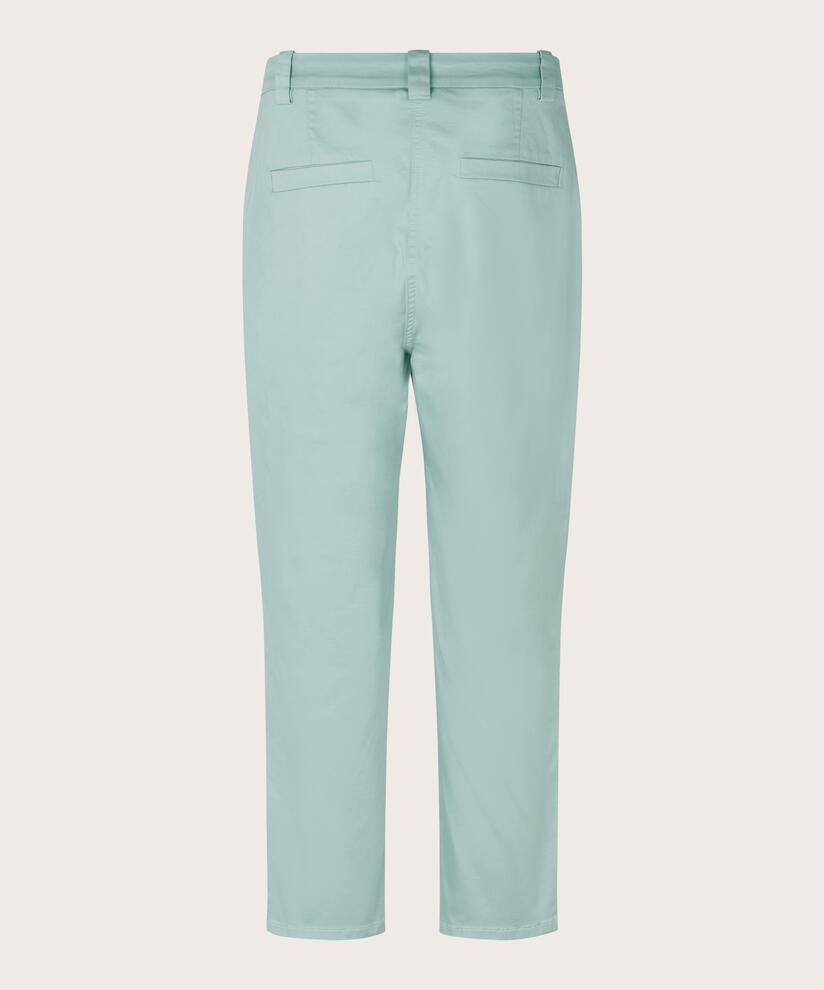 chino crop en coton avec poches latérales, Blue Haze