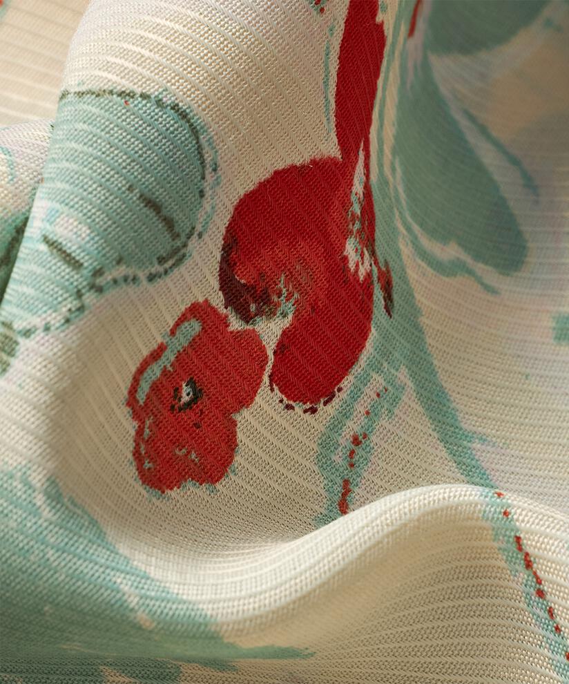 blouse en viscose imprimée à col v, Frosty Green