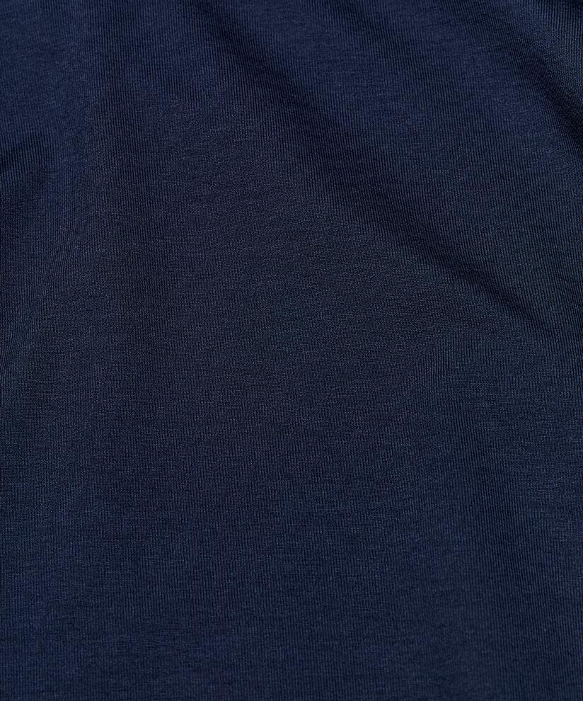 T-shirt col V en jersey doux, Navy