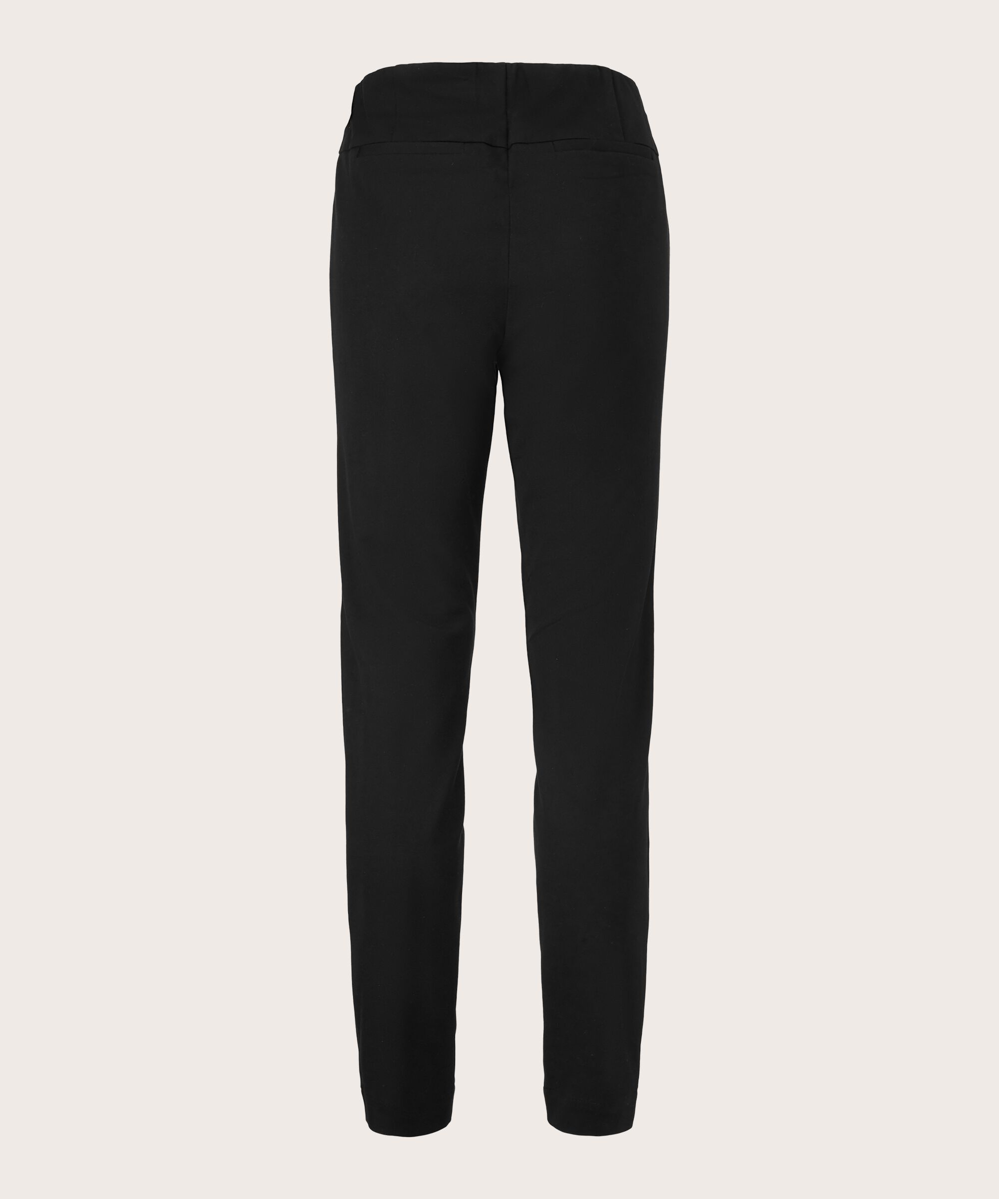 pantalon près du corps en coton stretch et taille élastique, Black