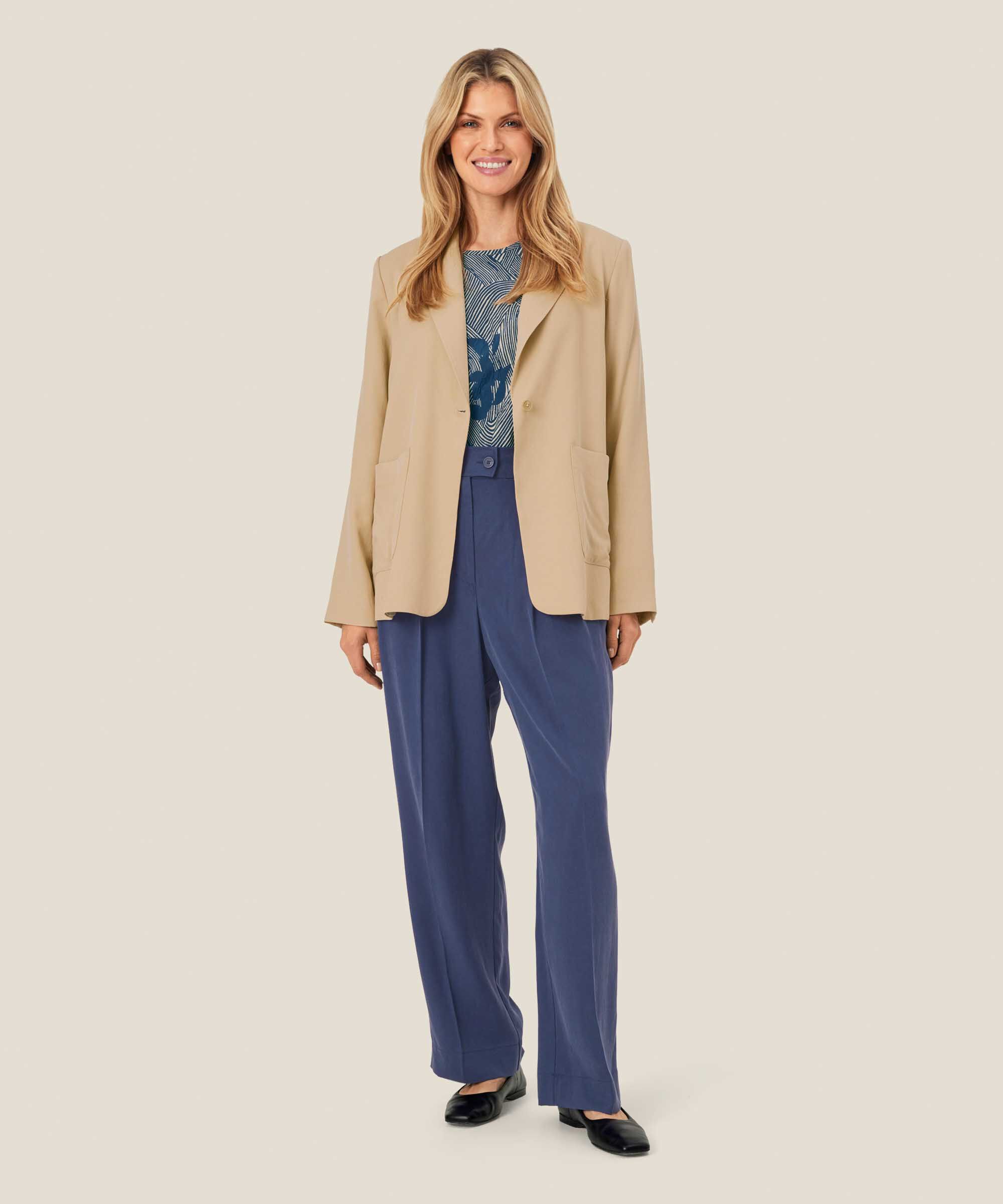 pantalon en mélange de lyocell avec élastique au dos, Sargasso Sea