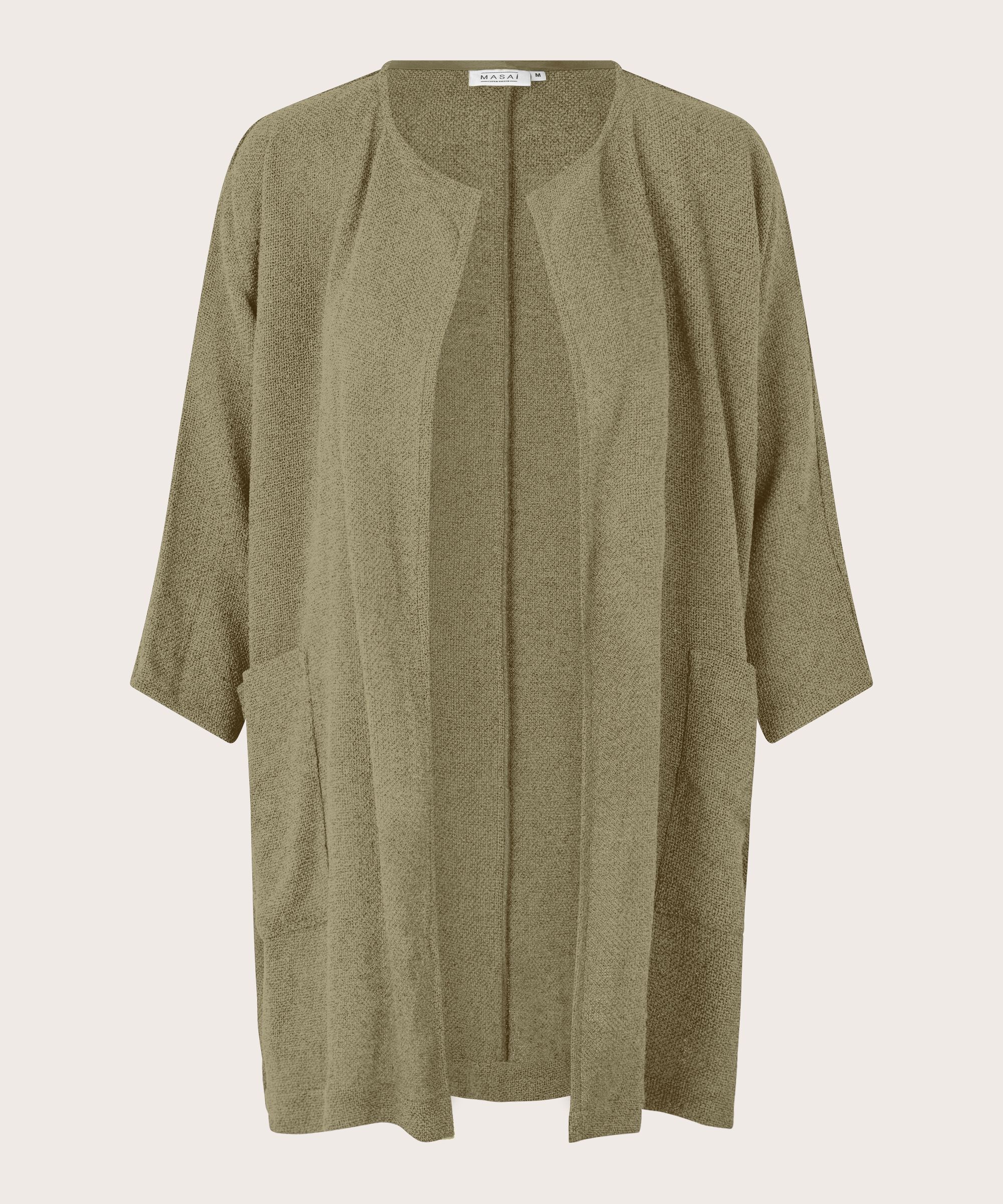 Veste Longue En Bouclé, Vetiver