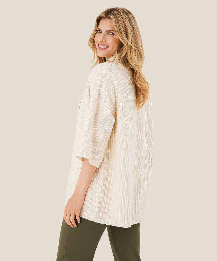 Cardigan en coton à manches 1/2, Whitecap